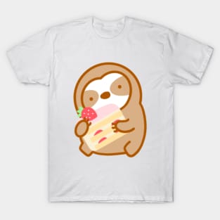 Cute Strawberry Shortcake Sloth T-Shirt